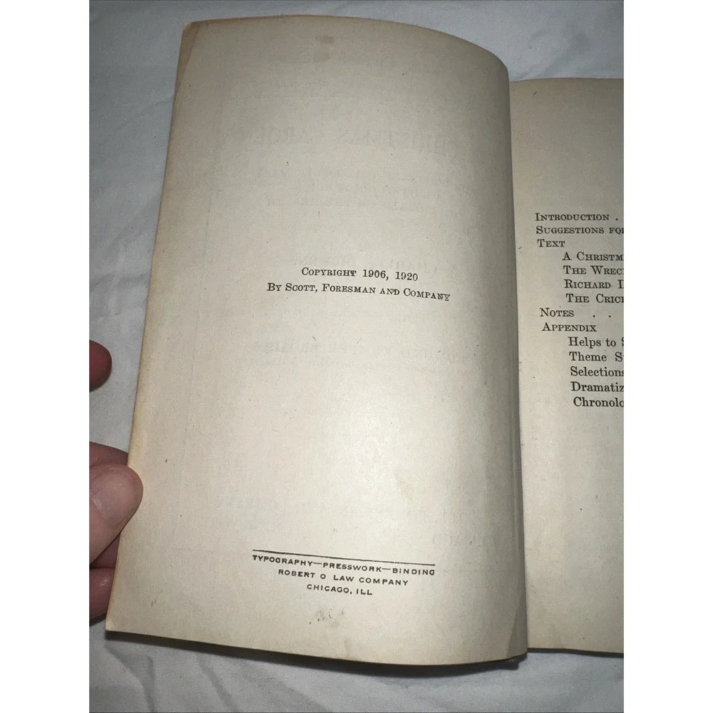1906 Lake English Classics-A Christmas Carol Plus More BY Charles Dickens HBK